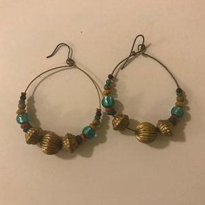 Multicolor hoop earrings